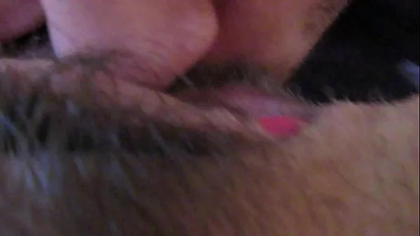 Big clit licking and sucking until she cums hard hairy girlfriend huge orgasm in close up