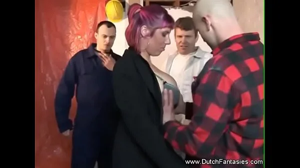 Chubby Dutch MILF Gets A 3some