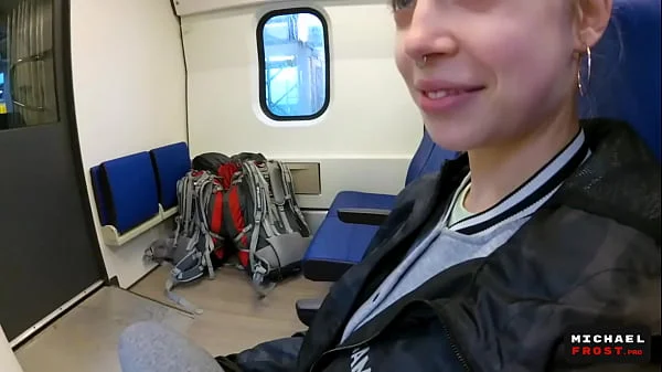 Real Public Blowjob in the Train | POV Oral CreamPie by MihaNika69 and MichaelFrost