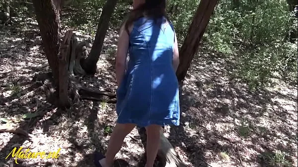 Running Around Naked In The Forest & Playing With Her Hairy Pussy