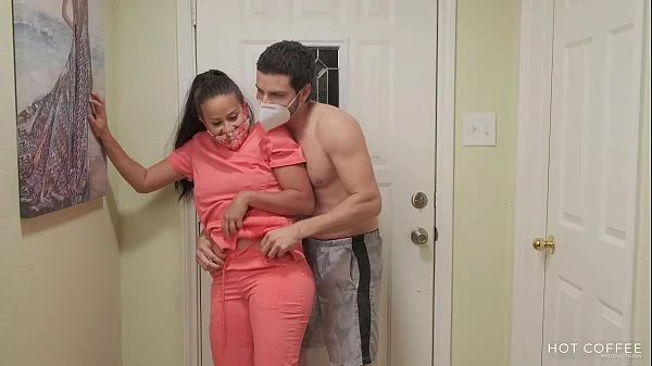 Big ass Latina nurse gets home to a good fucking after a long shift at the hospital