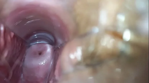 Orgasm inside pussy close-up