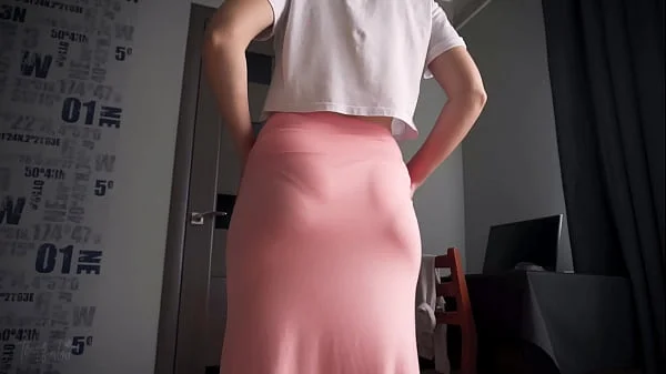 Visible Panty Line Fetish Tease In Long Maxi Skirt