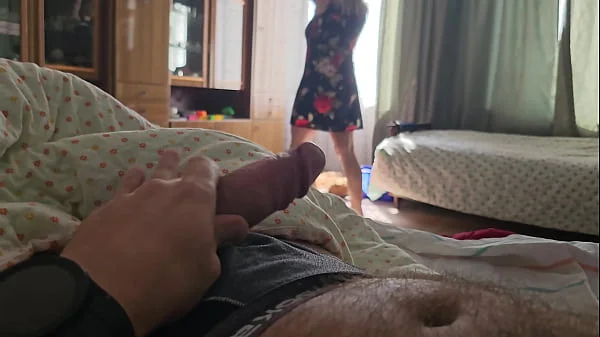 My stepmom is cheating on my step father with me, she likes my hard dick and she often masturbates for me, shows me her big natural tits and jerks off my dick every day she loves it