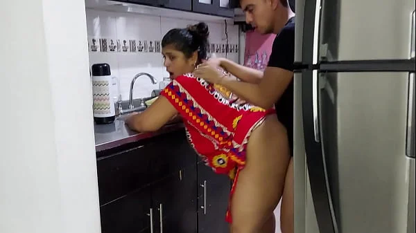 Hot Milf Gets Fucked By Her Stepson In The Kitchen