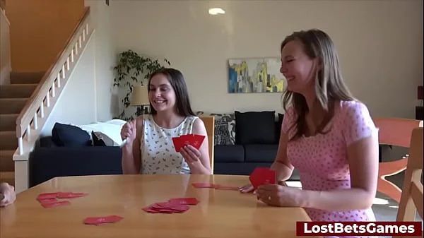 3Some sex action follows a card game of spoons