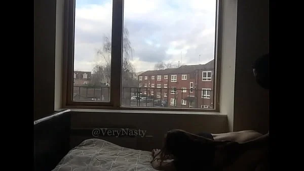 Slut Fucking BBC by the window for everyone to see