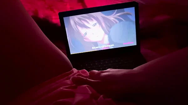 Kawaii girl masturbates to uncensored hentai even with her parents at home.