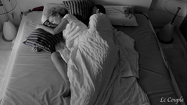 Amateur couple morning sex was recorded with hidden cam in their bedroom