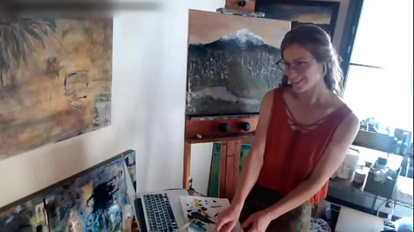 Twitch Streamer Flashing Boobs while Painting Art OH BOY!!!