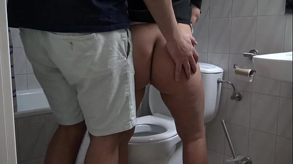 RISKY SEX!!! Stepson fucks my asshole in the toilet while my husband is at work