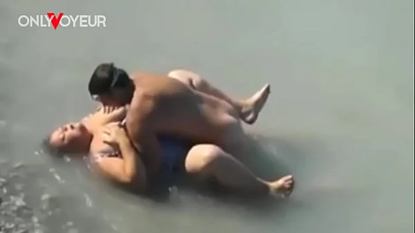 Beach Voyeur. Lucky guy caught BBW size mermaid in the sea