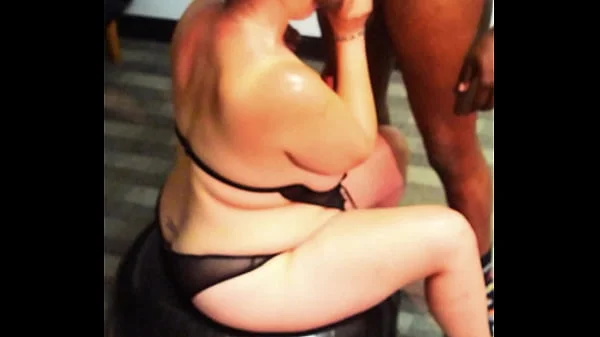 Hot white milf serves her sexy black boss