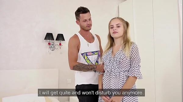 Blonde tattooed Monika Jelölt being first time fucked