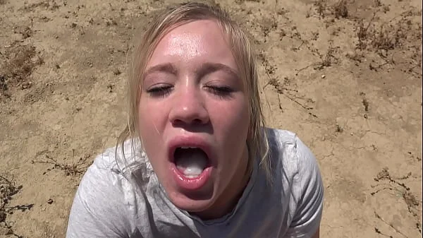 Hiking in LA gets Wild when a Hot Blonde Slut gets Naked and Fucks Outdoors! She Swallows every drop of Hot Cum!! Featuring Bailey Brooke