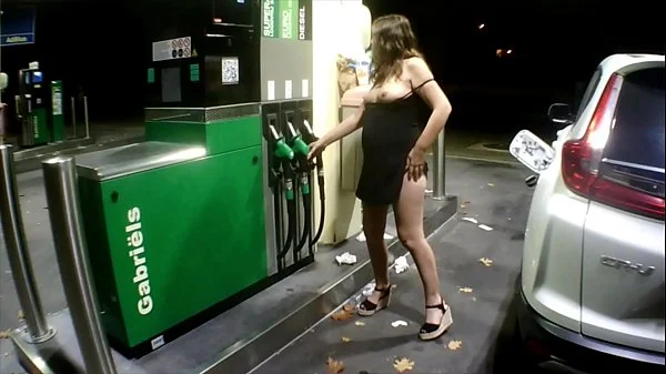 Flashing at the gas station