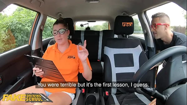 Fake Driving School Hard Rough Sex for Sexy New Instructor Elisa Tiger