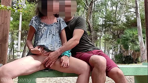 Pussy flash - A stranger caught me masturbating in the park and help me orgasm - MissCreamy