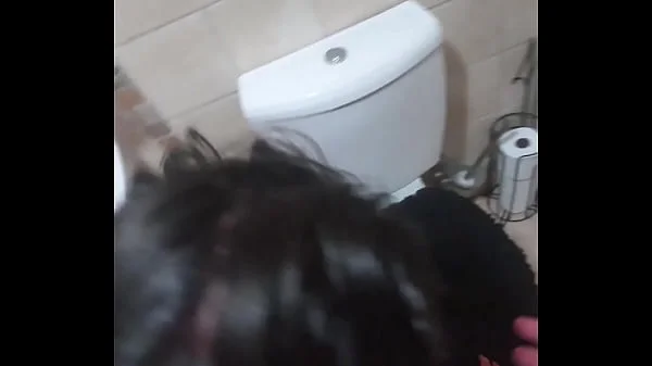 Human toilet sucks dick and gets pissed on over the toilet