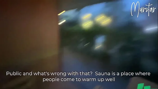 Risky blowjob in hotel sauna.. I suck STRANGER